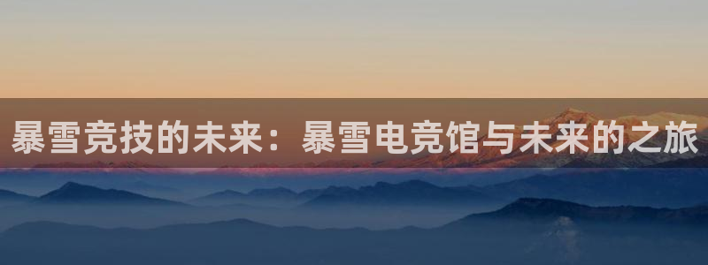 一竞技：暴雪竞技的未来：暴雪电竞馆与未来的之旅